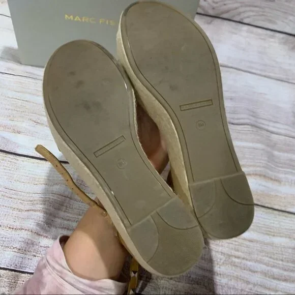 Marc Fisher Light Brown Suede Mf Jazlyn Platforms - Picture 11 of 12